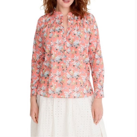 J.Crew Liberty Josephine Floral Ruffle Popover Top - Picture 2 of 10